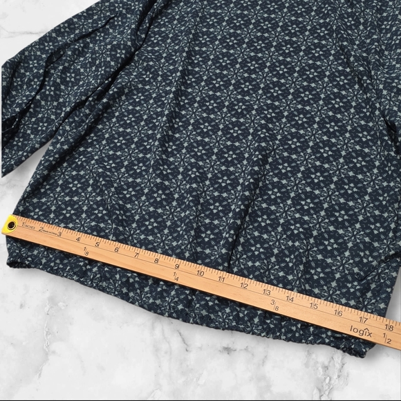 Finn & Grace Open Long Sleeve Patterned Blouse Shirt Top Size Small (S) B89 - Picture 7 of 10